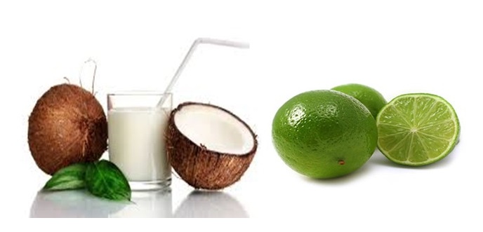 Alisamento natural com leite de coco